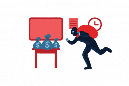 cherry-about-to-steal-money